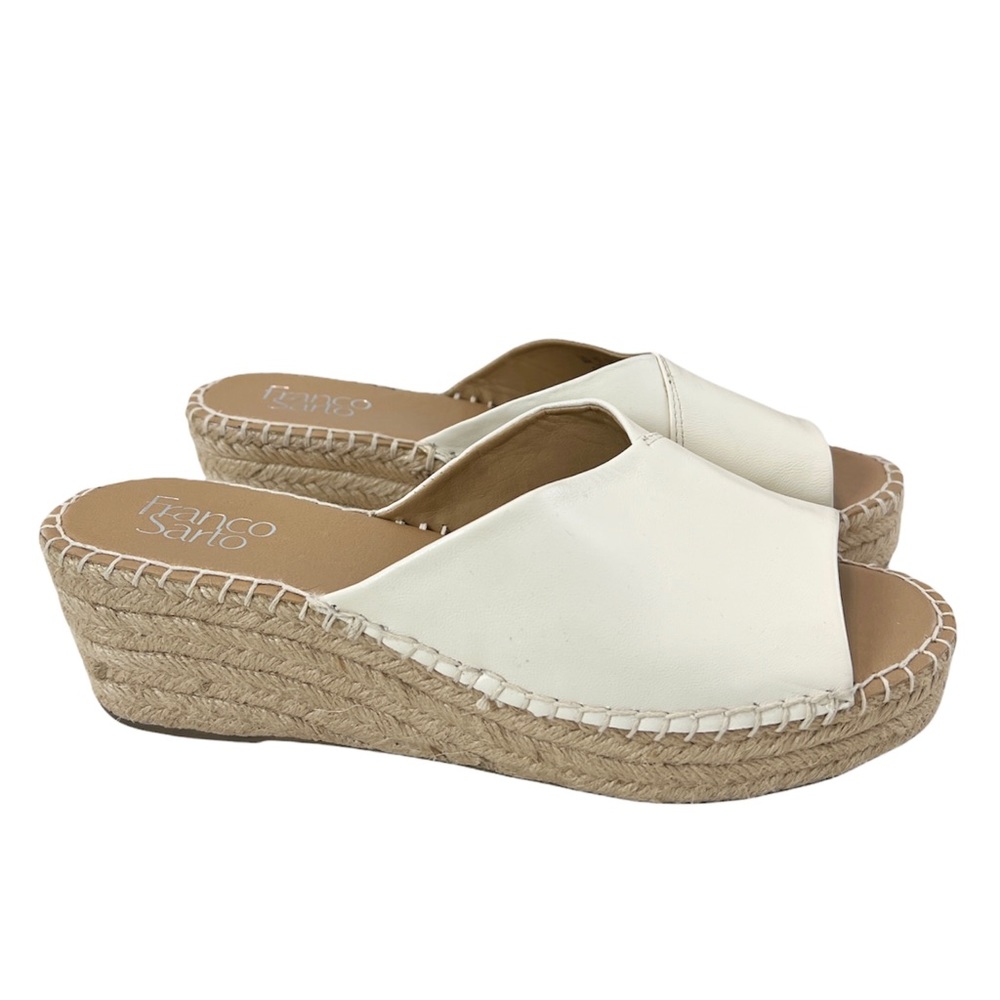 NWOT Franco Sarto Pinot Espadrilles Platform Wedge Sandals Milk Size 8M - Picture 2 of 15